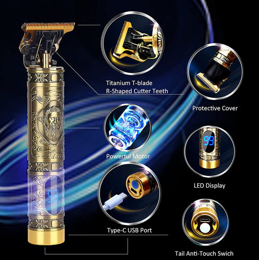 Vintage T9 Rechargeable Hair Trimmer For Men