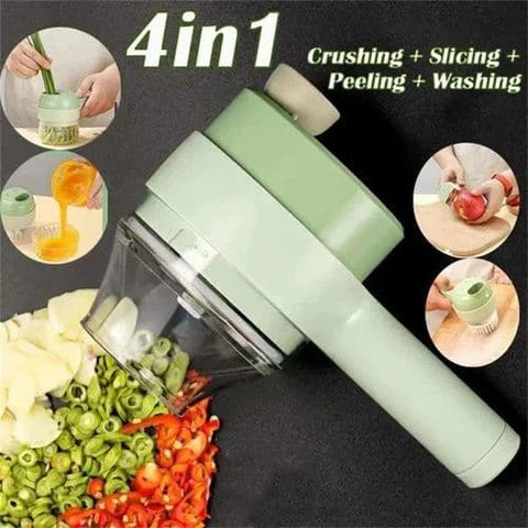 4 In 1 Electric Vegetable Cutter Set