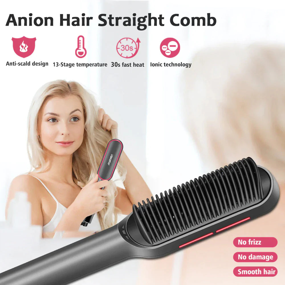 Electric Hair Straightener & Curl Comb
