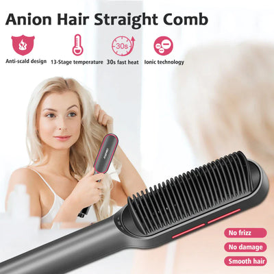 Electric Hair Straightener & Curl Comb