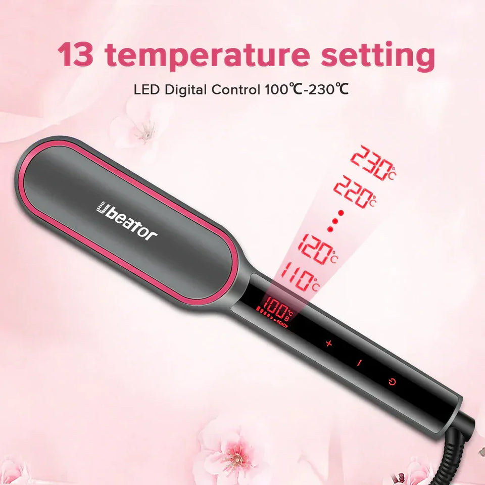 Electric Hair Straightener & Curl Comb