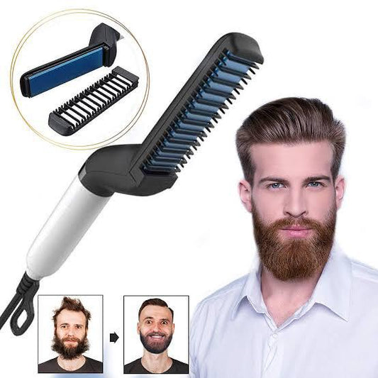 Men Beard Straightener Styler Comb Multifunctional Hair Curler