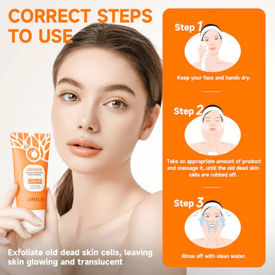 GMEELAN ORANGE EXFOLIATING GEL AND LAZY CREAM GMEELAN