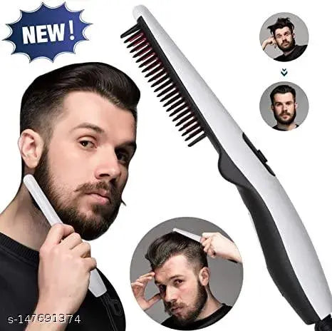Men Beard Straightener Styler Comb Multifunctional Hair Curler